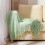 Knitted Throw Blanket with Fringe 5068 inch 1