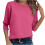 Women's Round Neck Long Sleeve Top Solid Color Casual 1