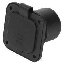 Male Receptacle Plated Brass Flange Power Inlet 15A 125V