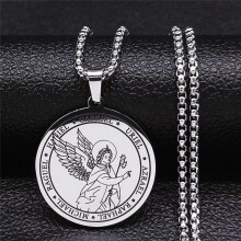 Archangel Stainless Steel Chain Necklace for Men and Women