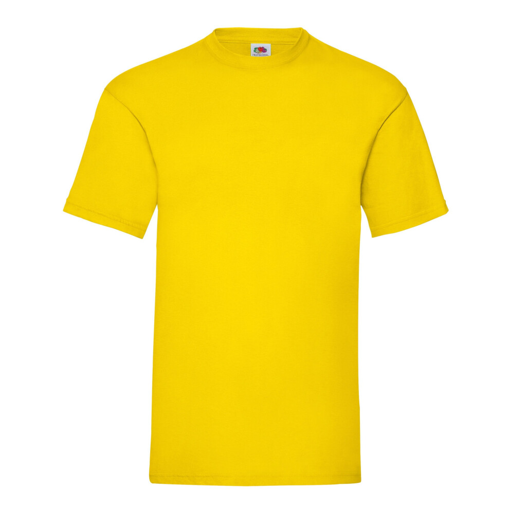 Fruit Of The Loom (S, Yellow) Mens Valueweight T-Shirt