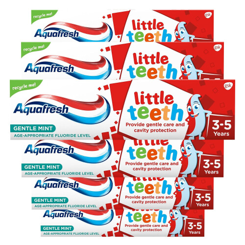 Aquafresh Little Teeth Toothpaste 3-5 Years (50ml) - Pack of 6