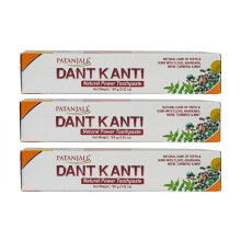 Patanjali Dant Kanti Natuurlijke Tandpasta - 3.5 oz (Verpakking van 3) | Kruiden Mondverzorging | Frisse Adem & Bestrijdt Tandplak