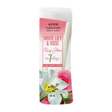 Lotion pour les mains et le corps AVON Naturals Lys Blanc & Rose - 200ml/6.76 fl.oz