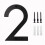 Modern Matte Black 3D House Numbers 5 inch 1