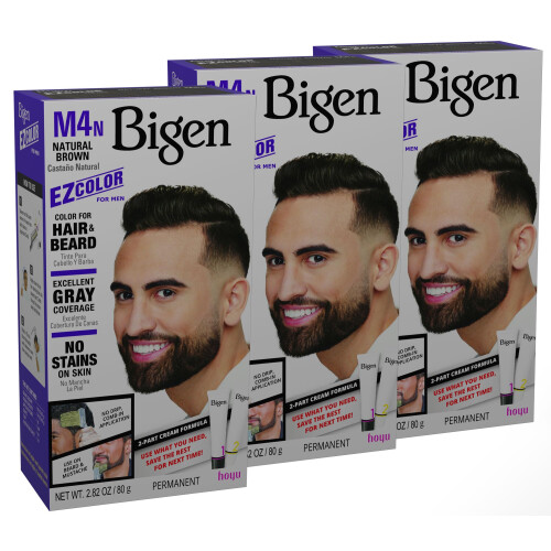 Bigen M4n Bigen EZ Color for Men Natural Brown - 3 Pack