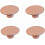 Cabinet Pulls Solid Wood Round Handle 4 pcs 4 cm Black 1