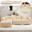 Housse extensible pour canapé d'angle beige (2 pièces) 5