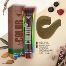 Salerm Biokera Natura Coloración Permanente Cabello #8 Rubio Claro, 65ml