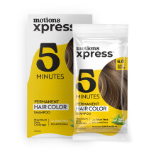 Motions Xpress Permanent Hårfärg Shampoo Mörk Blond - 5 Minuters Färg, Grå Täckning, Ammoniakfri, 0.84 Oz