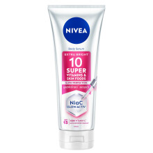 NIVEA Extra Bright Body Serum Lotion, 10 Super Vitaminer och Hudnäring, 5.74 fl oz