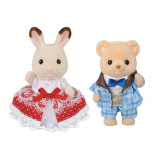 Calico Critters Set de Amigos Aniversario - Freya y Theo, Edición 40 Aniversario, 2 Figuras Coleccionables