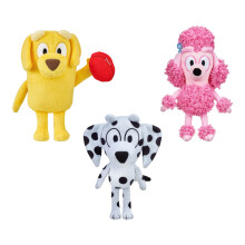 Bluey Freunde 3er Set Plüsch, 16-23 cm hohe Plüschtiere (Lucky, Chloe, Coco)
