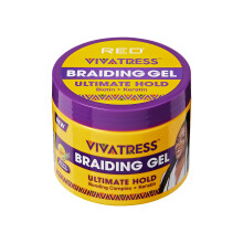 VIVATRESS Ultimate Hold Vlechten Gel - 4X Extra Sterk, Geen Schilfers, Niet Vettig, Langdurige Styling Gel (6 oz)