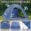 KANCOKIT Camping Tent Waterproof 3-Person with Removable 3