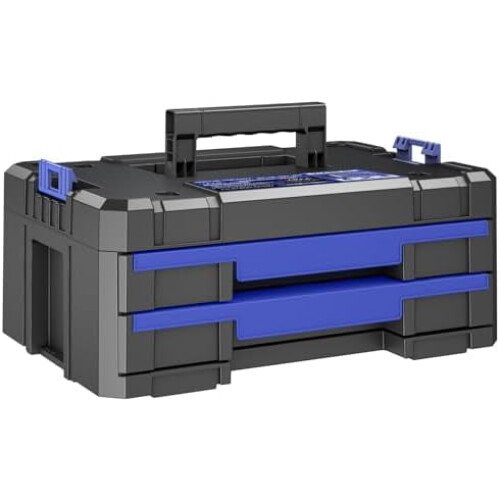 18 inch Stackable Tool Box with Double Drawers 1