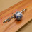 Gamvdout Ceramic Knobs Blue White 41mm 2 Pack 2