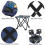 Portable Folding Camping Stool Blue Lightweight Outdoor 6