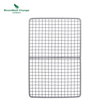 (Ti2022C) Pure Titanium Barbecue Net, Portable Barbecue Grill, Outdoor Travel Camping Picnic Tool
