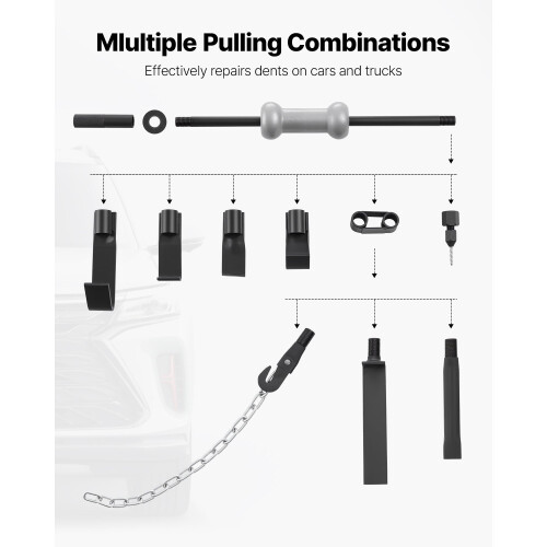 Dent Puller Kit 13-Piece with 10 lb Slide Hammer 2