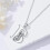 Cat Initial Pendant Necklace Silver Alphabet A to Z 3