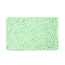 Washable bedside rug green soft shaggy 60x90 cm
