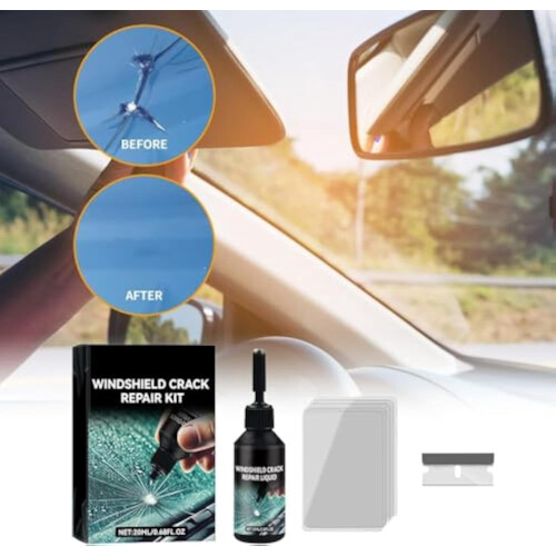 Windshield Crack Repair Kit Glass Repair Fluid Tool for 2