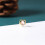Heart Stud Earrings Gold Color 1 Pair 5