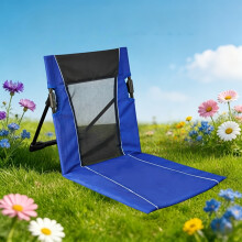 (Blue) Lässiger stapelbarer Strandstuhl/Leichter faltbarer Rückenlehnenstuhl/Beste Wahl für Outdoor-Camping/Sommer/Strand/Park/