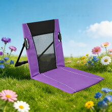 (Purple) Lässiger stapelbarer Strandstuhl/Leichter faltbarer Rückenlehnenstuhl/Beste Wahl für Outdoor-Camping/Sommer/Strand/Park/