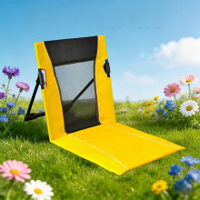(Yellow) Lässiger stapelbarer Strandstuhl/Leichter faltbarer Rückenlehnenstuhl/Beste Wahl für Outdoor-Camping/Sommer/Strand/Park/