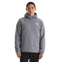 The North Face Herr Glacier Fleece Pullover | 3-delad Huva med Säker Dragkedja Kangaroo Fickor, TNF Grå