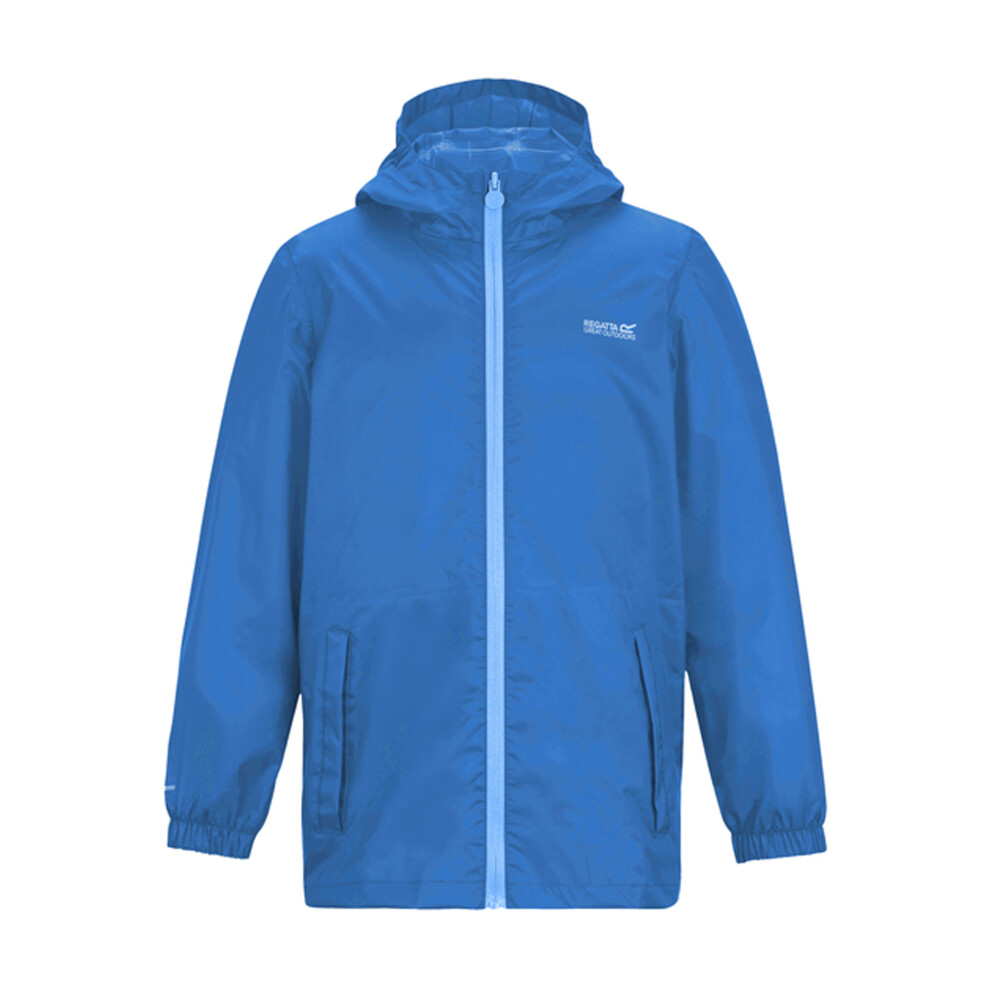 Regatta (11-12 Years, Sonic Blue) Great Outdoors Childrens/Kids Pack It Jacket Iii Waterproof Packaway Black