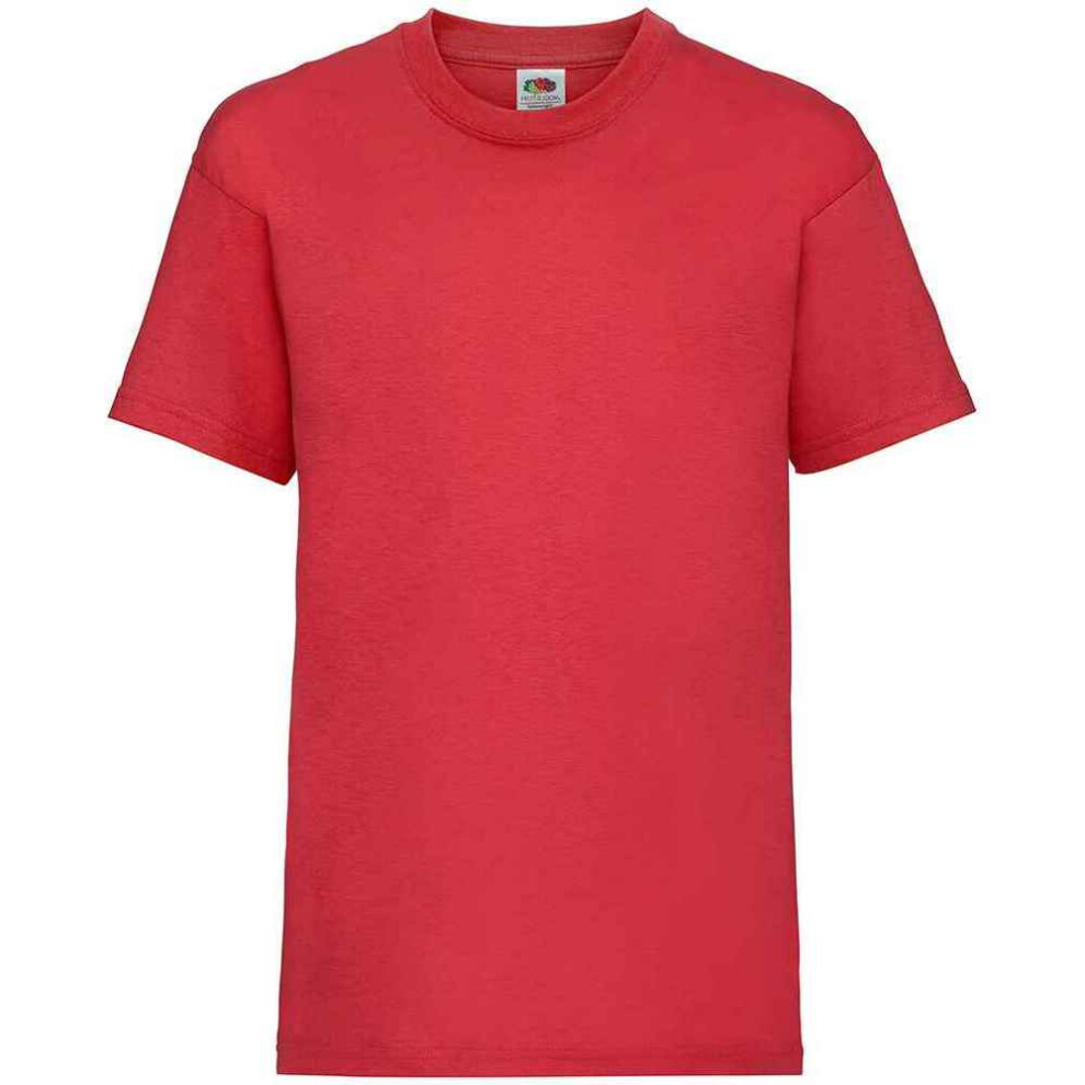 Fruit Of The Loom (9-11 Years, Red) Childrens/Kids Valueweight T-Shirt