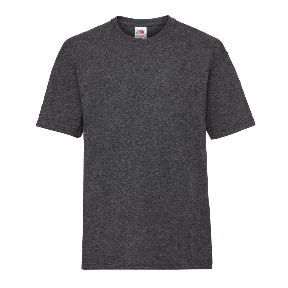 Fruit Of The Loom (9-11 Years, Dark Heather Grey) Childrens/Kids Valueweight T-Shirt