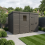 9x6 Pent Composite Shed Tanalised (Single Door, With Windows) 1