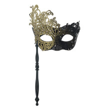 Strass Maskerade Maskers Mardi Gras Decoraties-Zwart goudkleurig