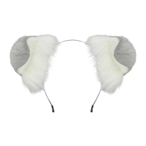 Accessoire de cheveux d'oreille d'animal, Design de chien-Gris