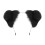 Bandeaux d'oreilles en peluche pour femmes, couvre-chef-Noir 1