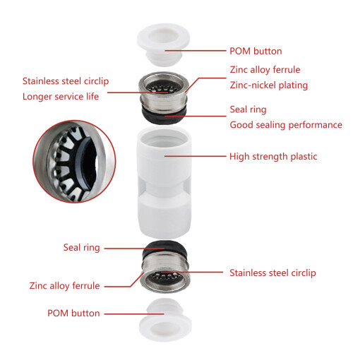 3Pcs 3D Printer PTFE Tube Joint Quick Installation PTFE Tube 1