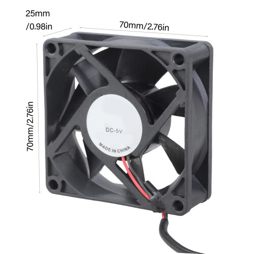 Silents 7cm 7025 USB Power Koelventilator 5V 0.3A 28CFM voor PC 2