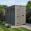 4x10 Pent Composite Shed Tanalised (Single Door, With Windows) 1