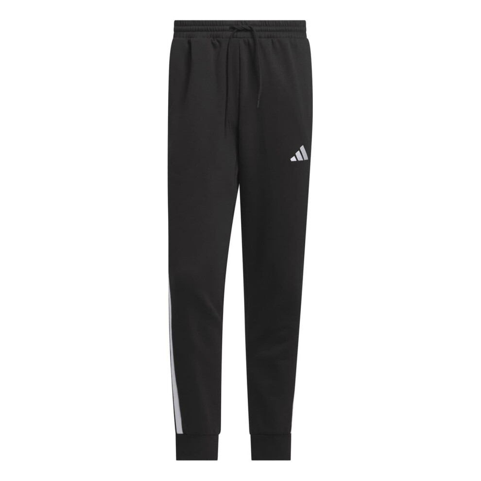 Adidas (Xl, Black/White) Mens Essentials Stripe Tapered Joggers