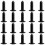 Auto Interior Barbed Plastic Rivet Clips Trunk Roof-100 pieces 6