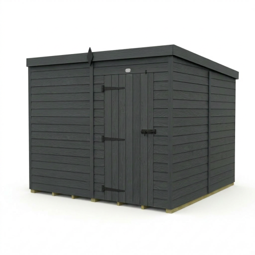 7x8 Pent Composite Shed Tanalised (Single Door, No Windows) 1