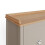 Lancaster 2 Door Shoe Bench Grey with Oak Top 6