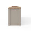 Lancaster 2 Door Shoe Bench Grey with Oak Top 7
