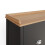 Lancaster 2 Door Shoe Bench Black with Oak Top 7