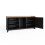 Lancaster 2 Door Shoe Bench Black with Oak Top 3