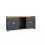 Lancaster 2 Door Shoe Bench Black with Oak Top 4